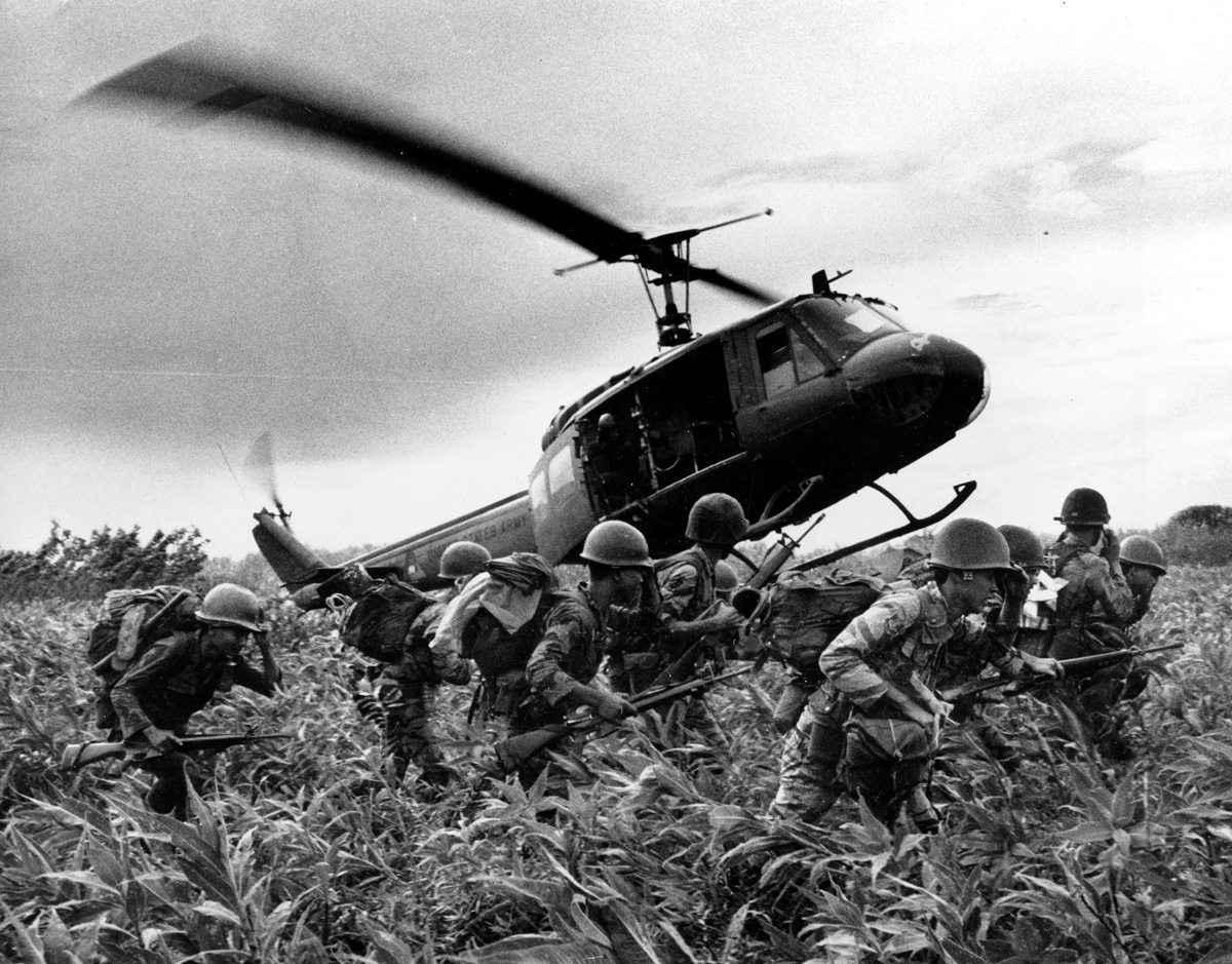 South Vietnamese Marines after a sweep in Cambodia, June 1970