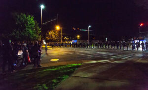 State Police in riot gear