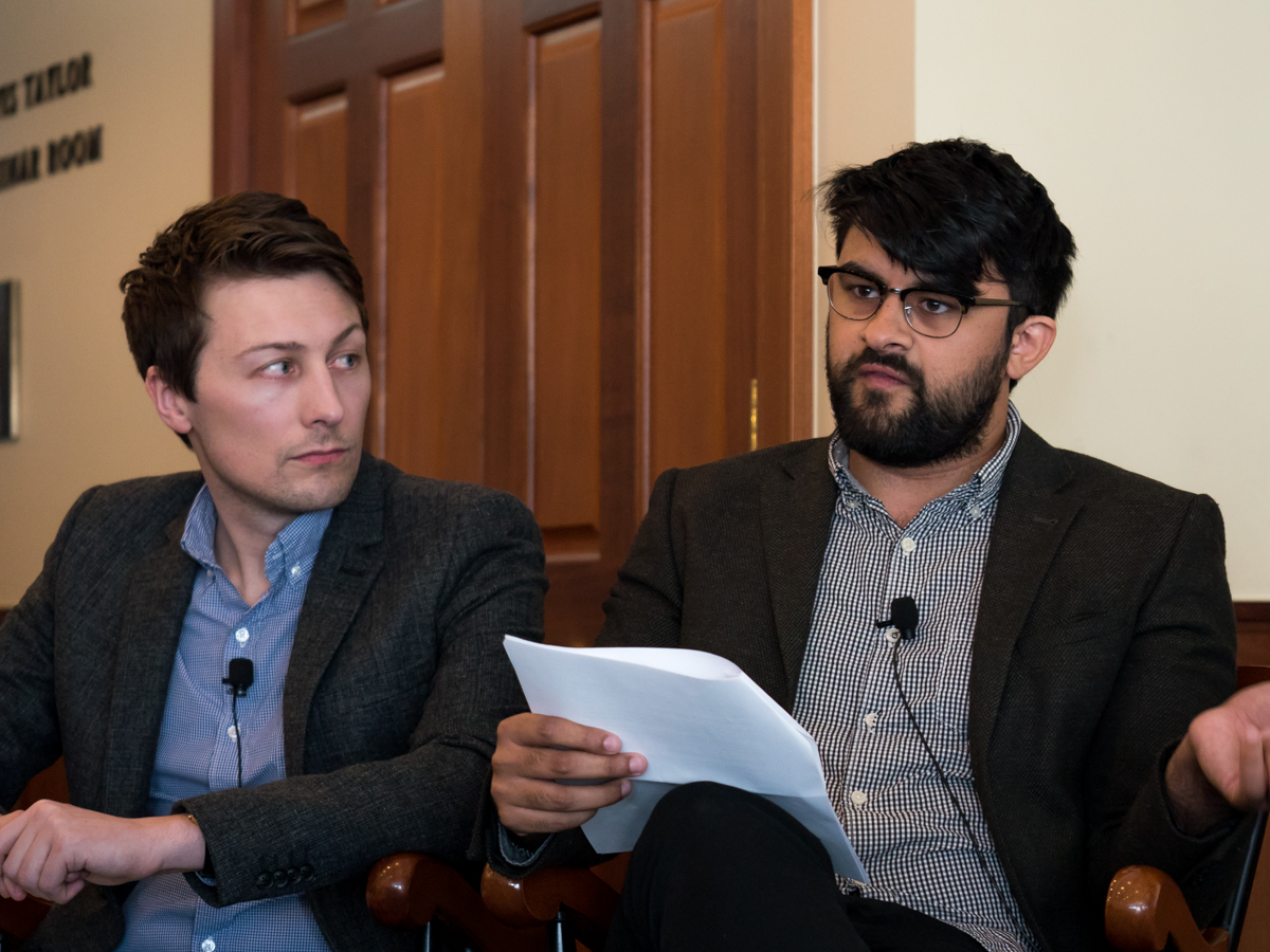 Jon Swaine, left, and Oliver Laughland were two of the reporters who had to verify tips submitted by the public for "The Counted"