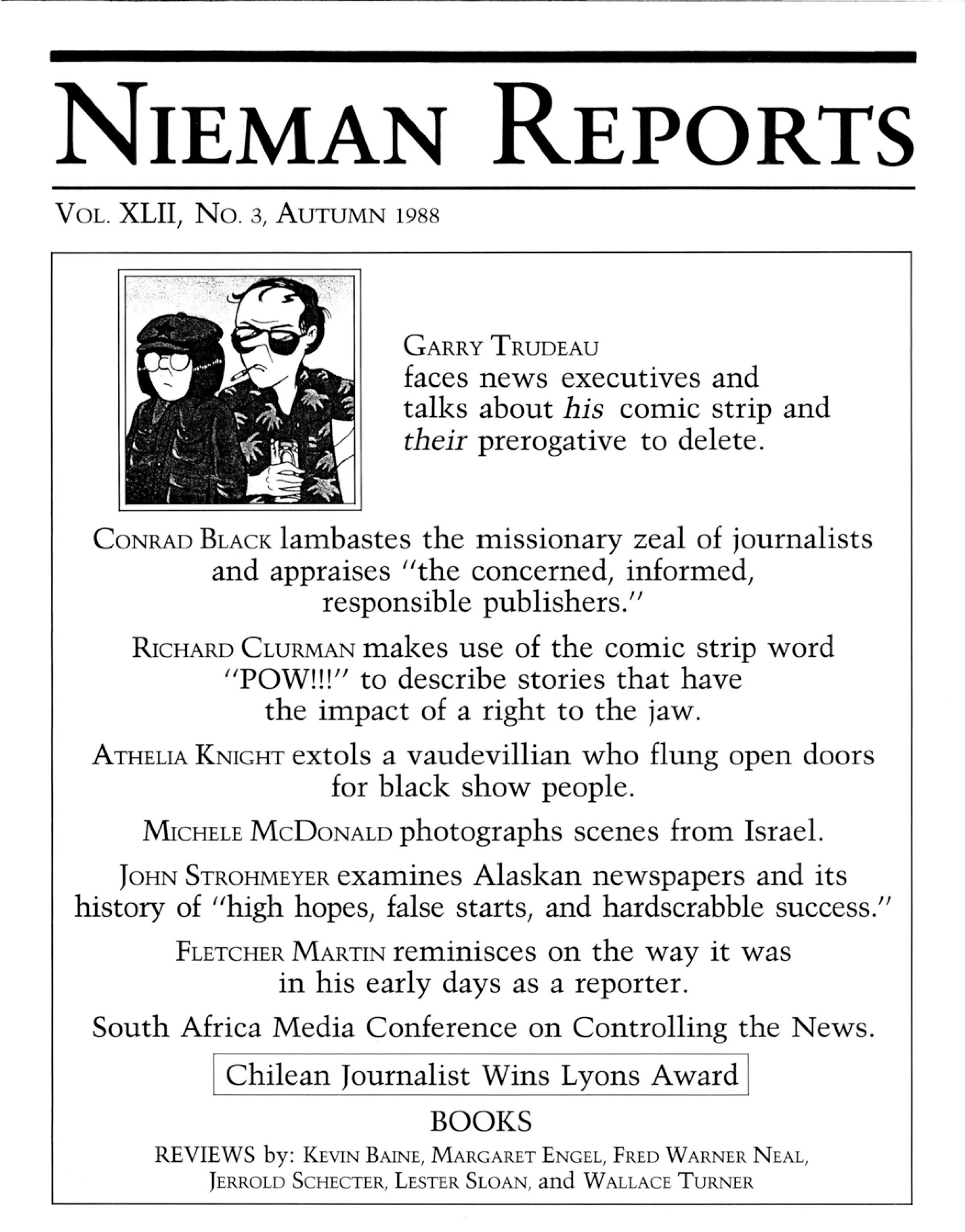 Image for Fall 1988: Views of a Cartoonist
