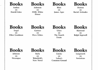 Spring 1986: Books