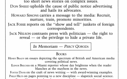 Image for Spring 1988: In Praise of In-depth Journalism