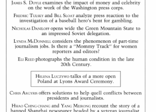 Winter 1989: Has Money Corrupted Washington Journalism?