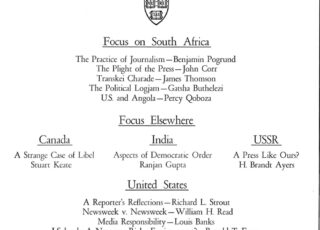 Fall - Winter 1975: Focus on South Africa