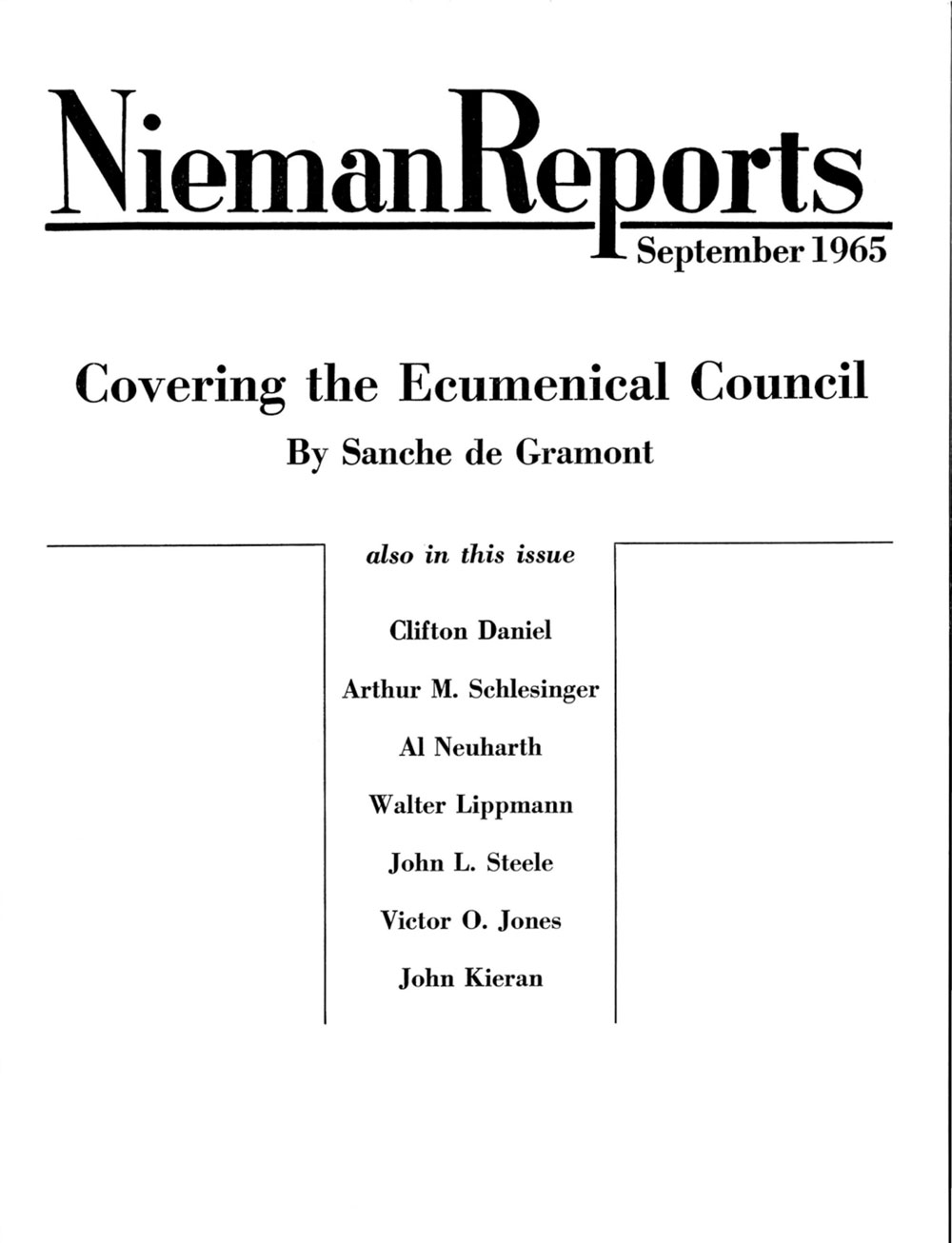 Image for Fall 1965: Covering the Ecumenical Council