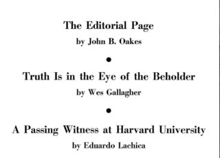 Fall 1968: The Editorial Page