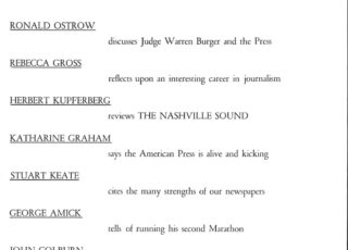Fall 1970: Judge Warren Burger and the Press