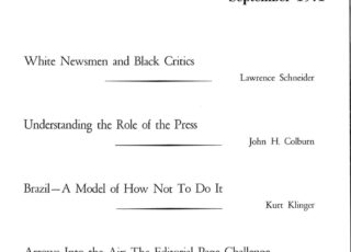 Fall 1971: White Newsmen and Black Critics