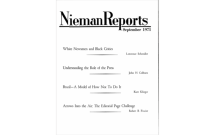 White Newsmen and Black Critics
