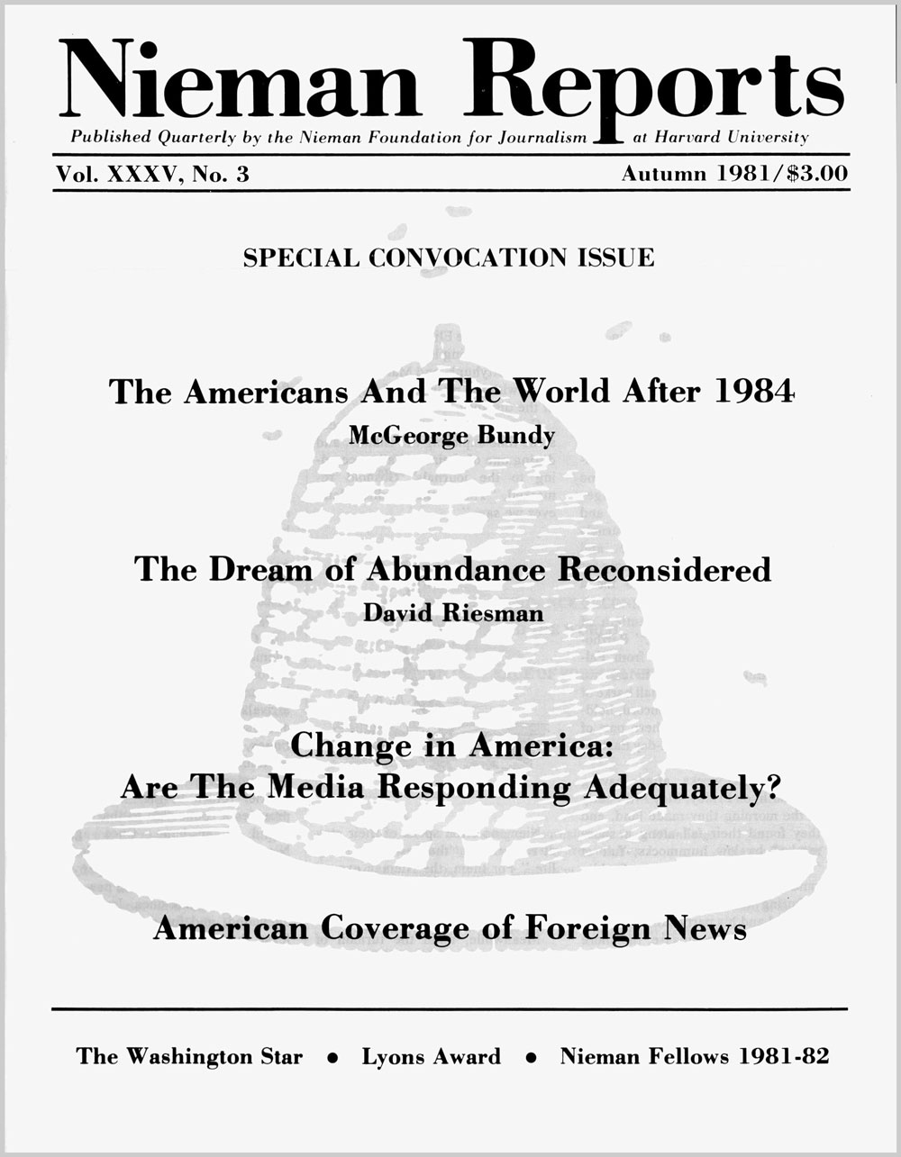 Image for Fall 1981: The Americans And The World After 1984