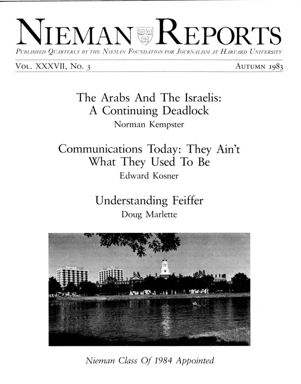 Image for Fall 1983: The Arabs And The Israelis: A Continuing Deadlock