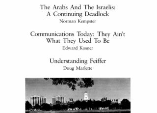 Fall 1983: The Arabs And The Israelis: A Continuing Deadlock