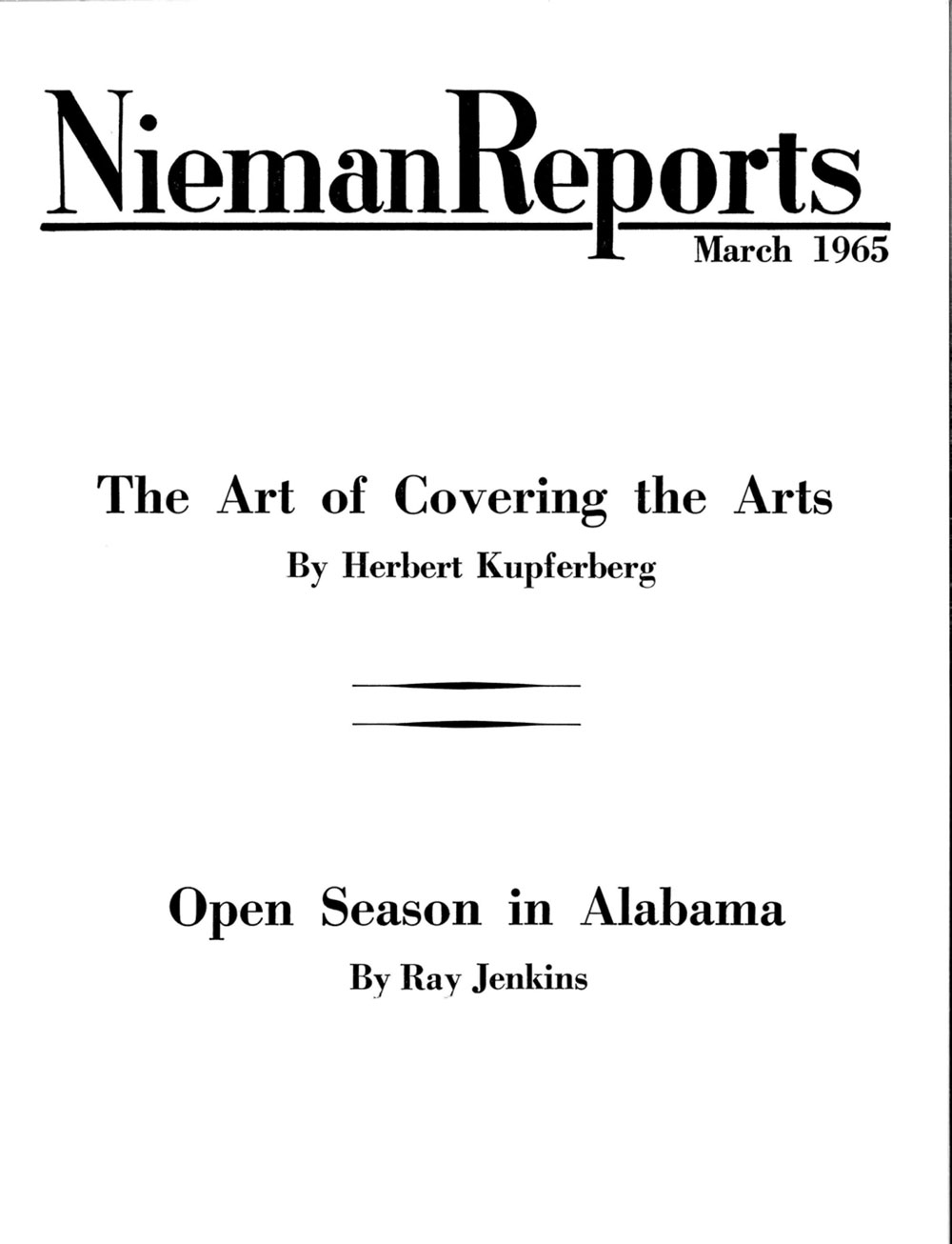 Image for Spring 1965: The Art of Covering the Arts