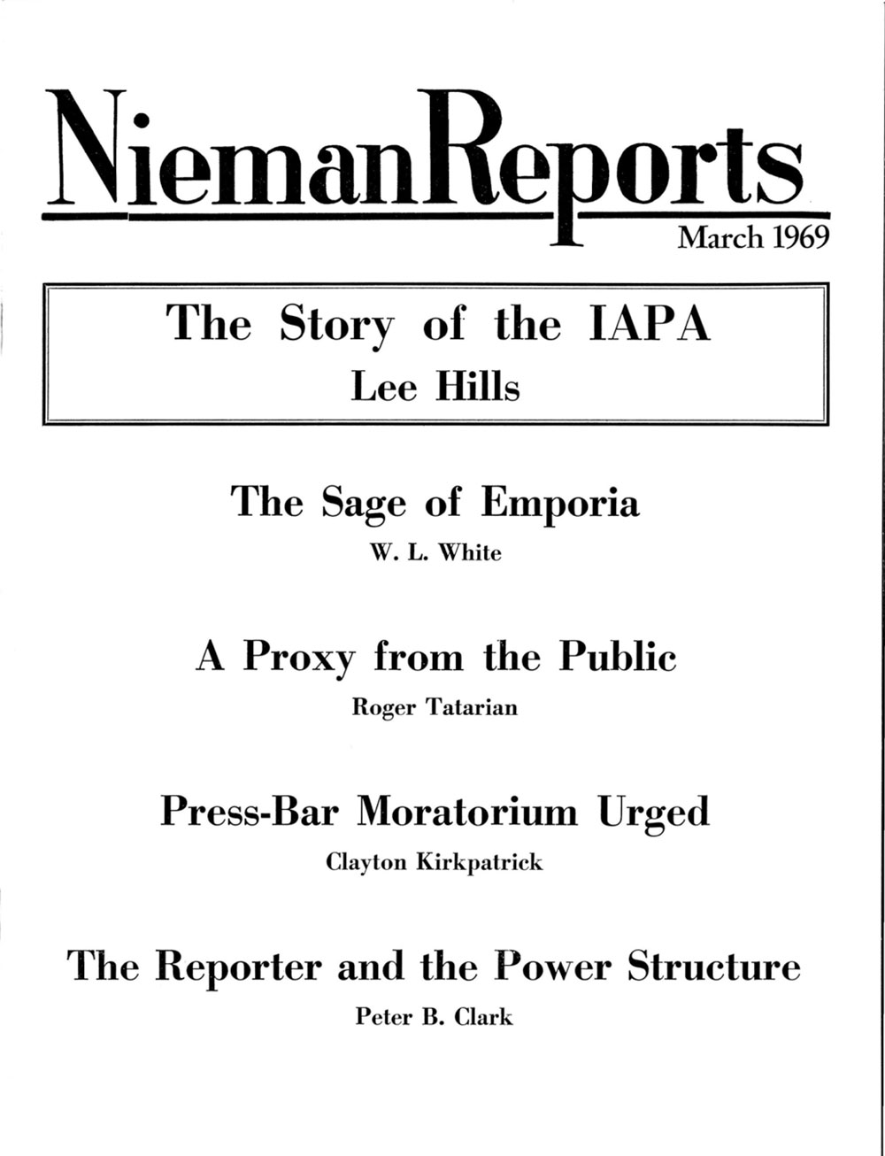 Image for Spring 1969: The Story of the IAPA