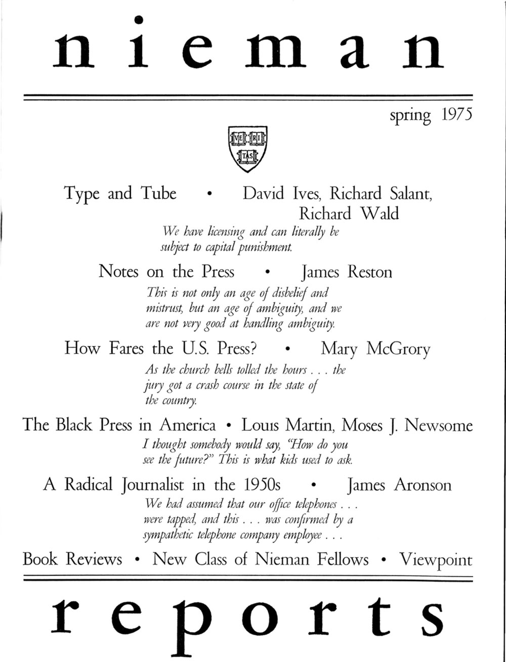 Image for Spring 1975: Type and Tube