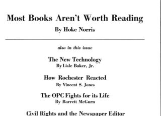 Summer 1965: Most Books Aren't Worth Reading