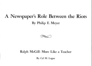Summer 1968: A Newspaper's Role Between the Riots