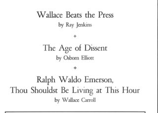 Summer 1970: Wallace Beats the Press