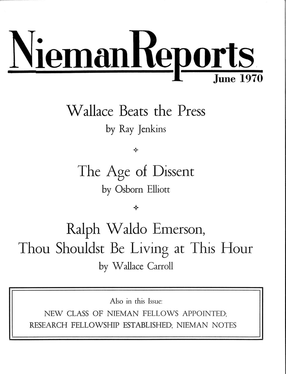 Image for Summer 1970: Wallace Beats the Press