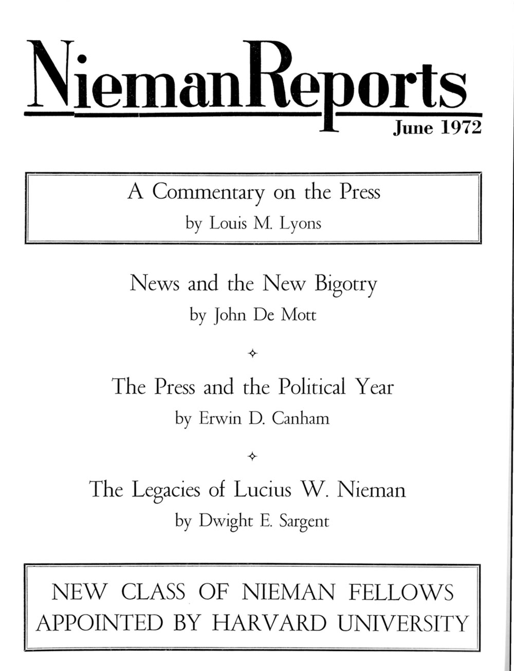 Image for Summer 1972: A Commentary on the Press
