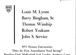 Summer 1973: "Does the First Amendment Need Saving?"