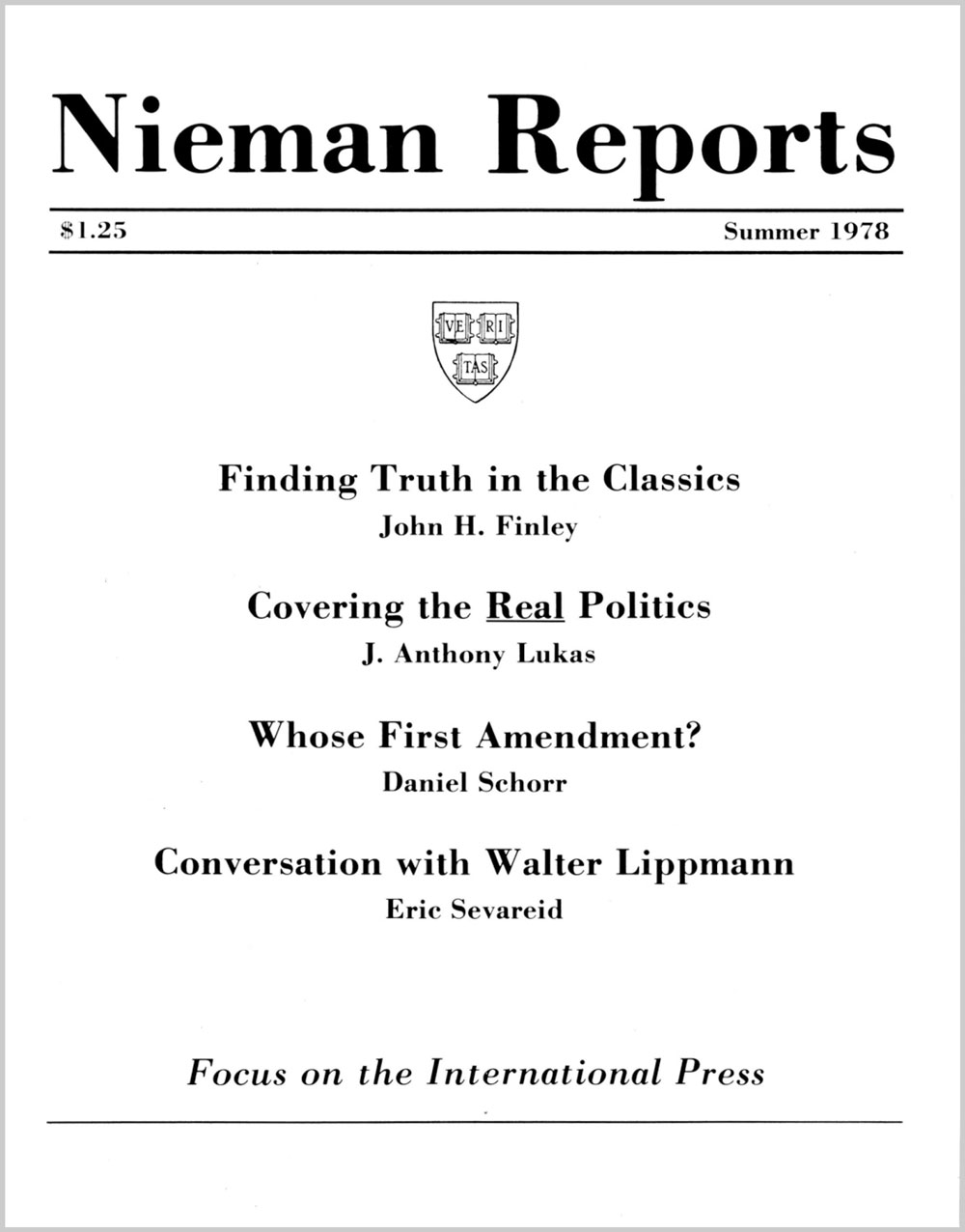 Image for Summer 1978: Finding Truth in the Classics