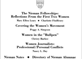 Summer 1979: Special Issue on Women and Journalism