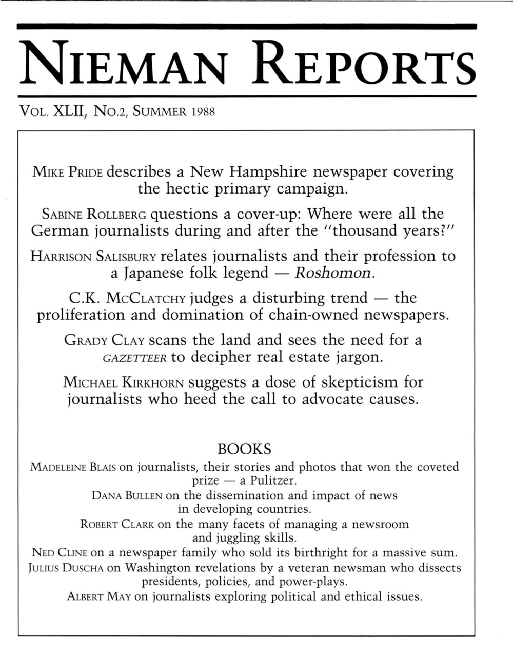 Image for Summer 1988: The Saga of a Small Town Newspaper Covering a Big Time Campaign