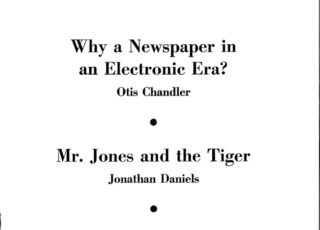 Winter 1966: Why a Newspaper in an Electronic Era?
