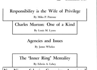 Winter 1967: Responsibility is the Wife of Privilege