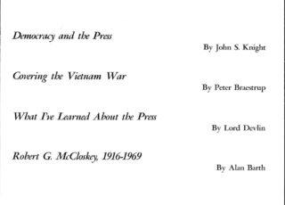 Winter 1969: Democracy and the Press