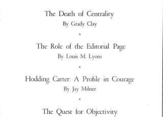 Winter 1970: The Death of Centrality