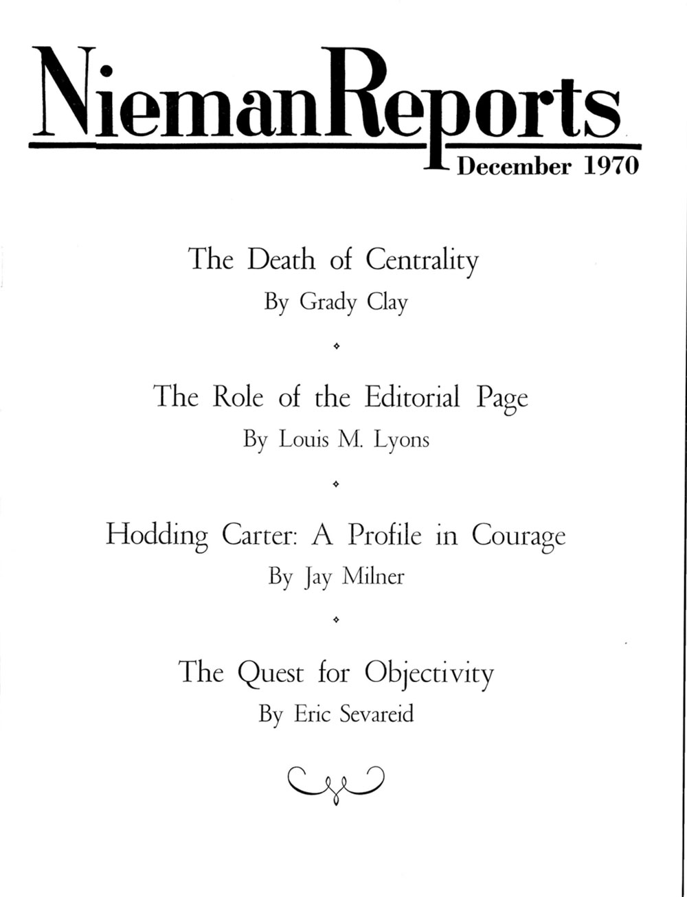 Image for Winter 1970: The Death of Centrality