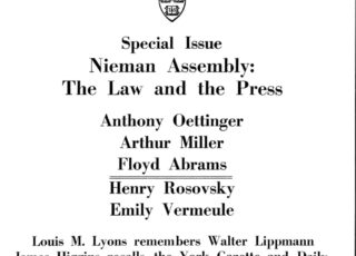 WInter 1974: Special Issue: Nieman Assembly: The Law and the Press