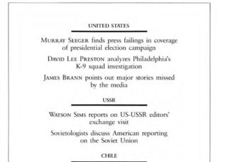 Winter 1984: A Keyhole View: the Press and the Campaign