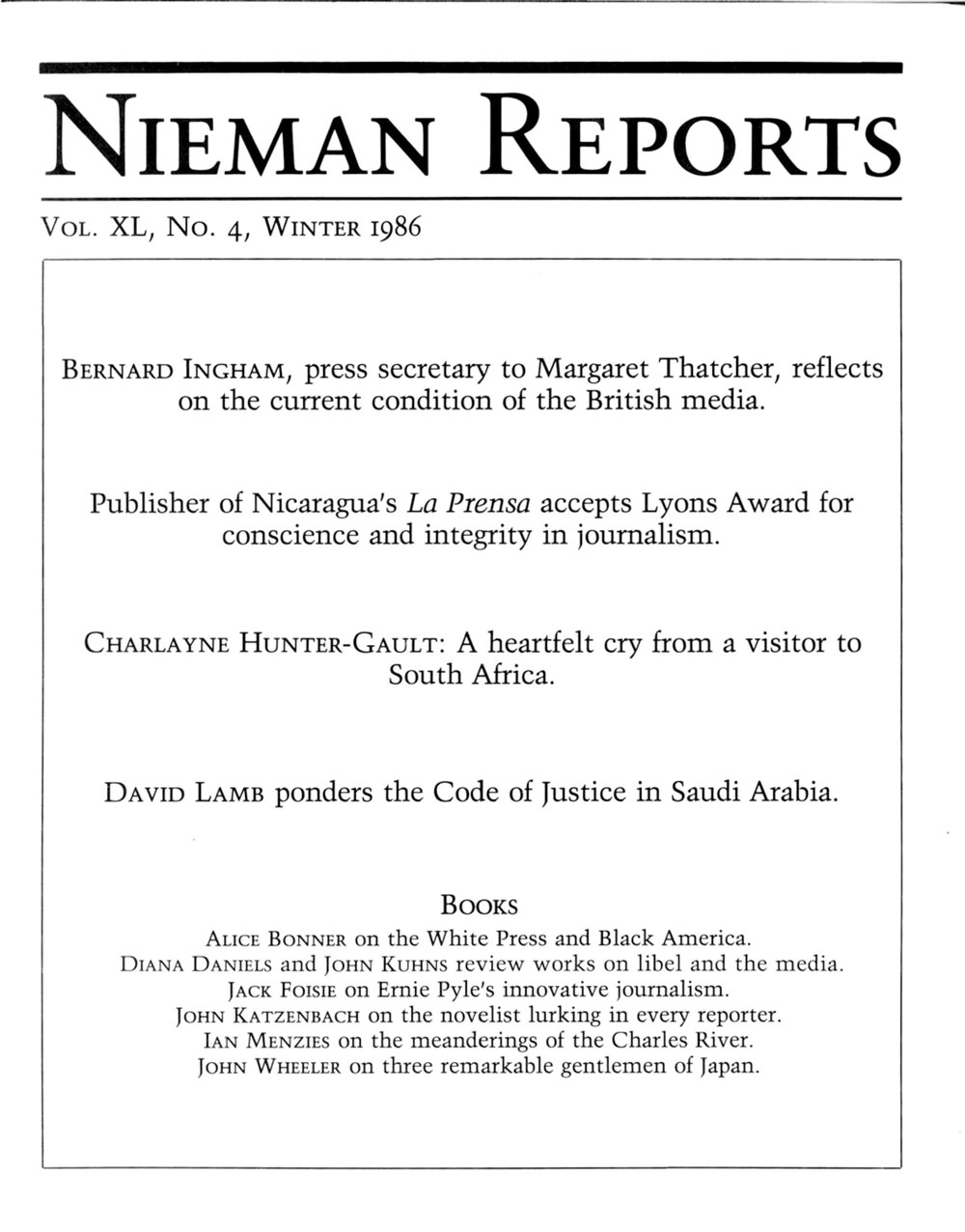 Image for Winter 1986: The Temper of the British Press