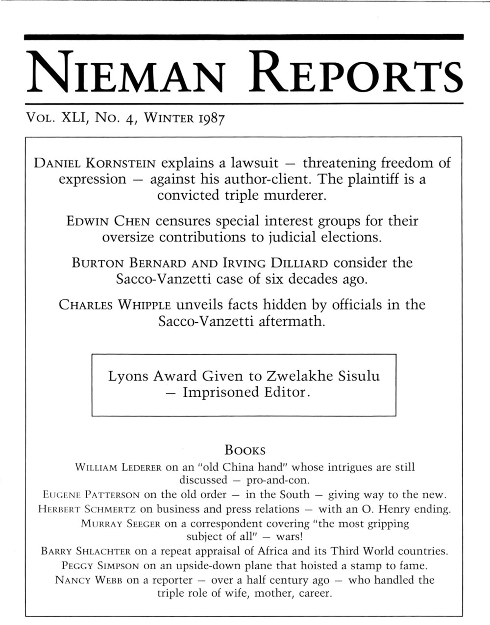 Image for Winter 1987: Fatal Vision: The Lawsuit