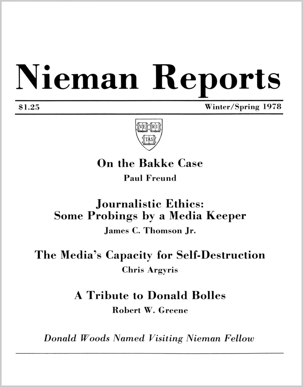 Image for Winter 1977 – Spring 1978: On the Bakke Case