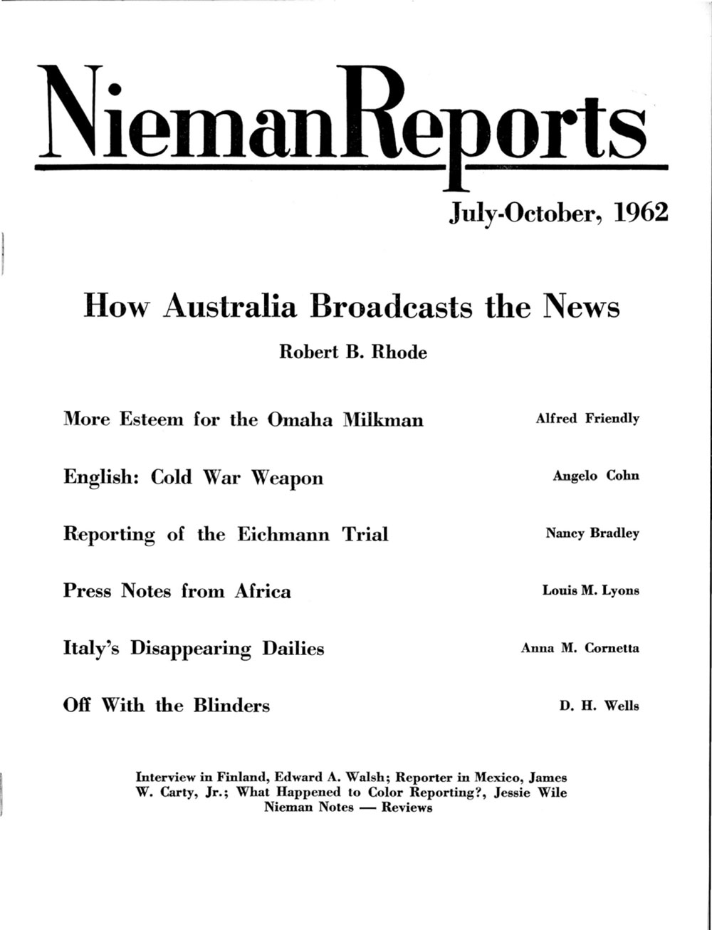 Image for Summer 1962: How Australia Broadcasts the News