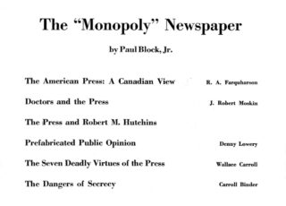 Fall 1955: The "Monopoly" Newspaper
