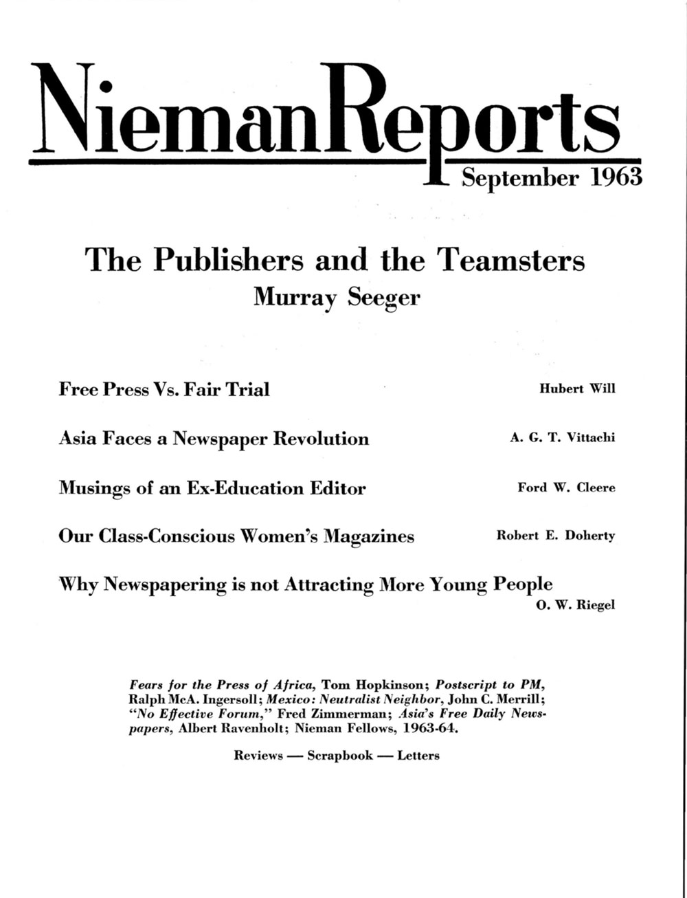 Image for Fall 1963: The Publishers and the Teamsters