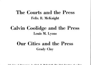 Fall 1964: The Courts and the Press