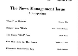 Spring 1963: The News Management Issue