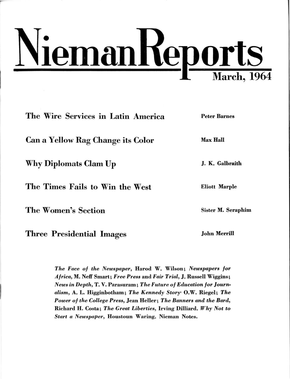 Image for Spring 1964: The Wire Service in Latin America