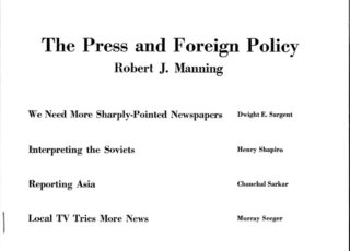Summer 1964: The Press and Foreign Policy