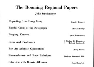 Winter 1960: The Booming Regional Papers