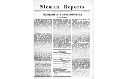 Problems of a News Monopoly