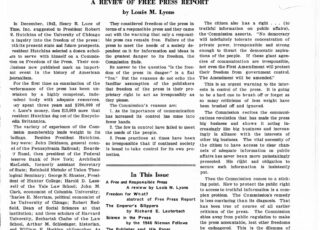Spring 1947: A Free and Responsible Press