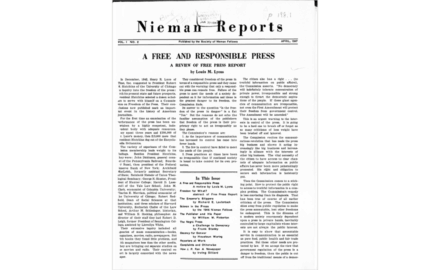 A Free and Responsible Press