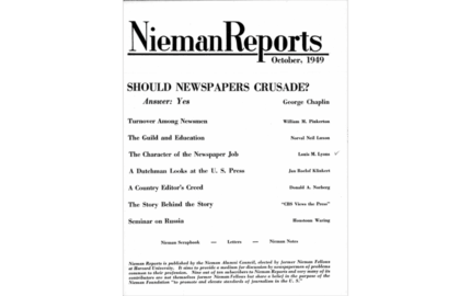 Should Newspapers Crusade?